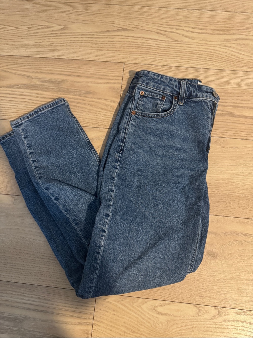 Abercrombie & Fitch Women's Straight Denim Jeans - Medium Blue